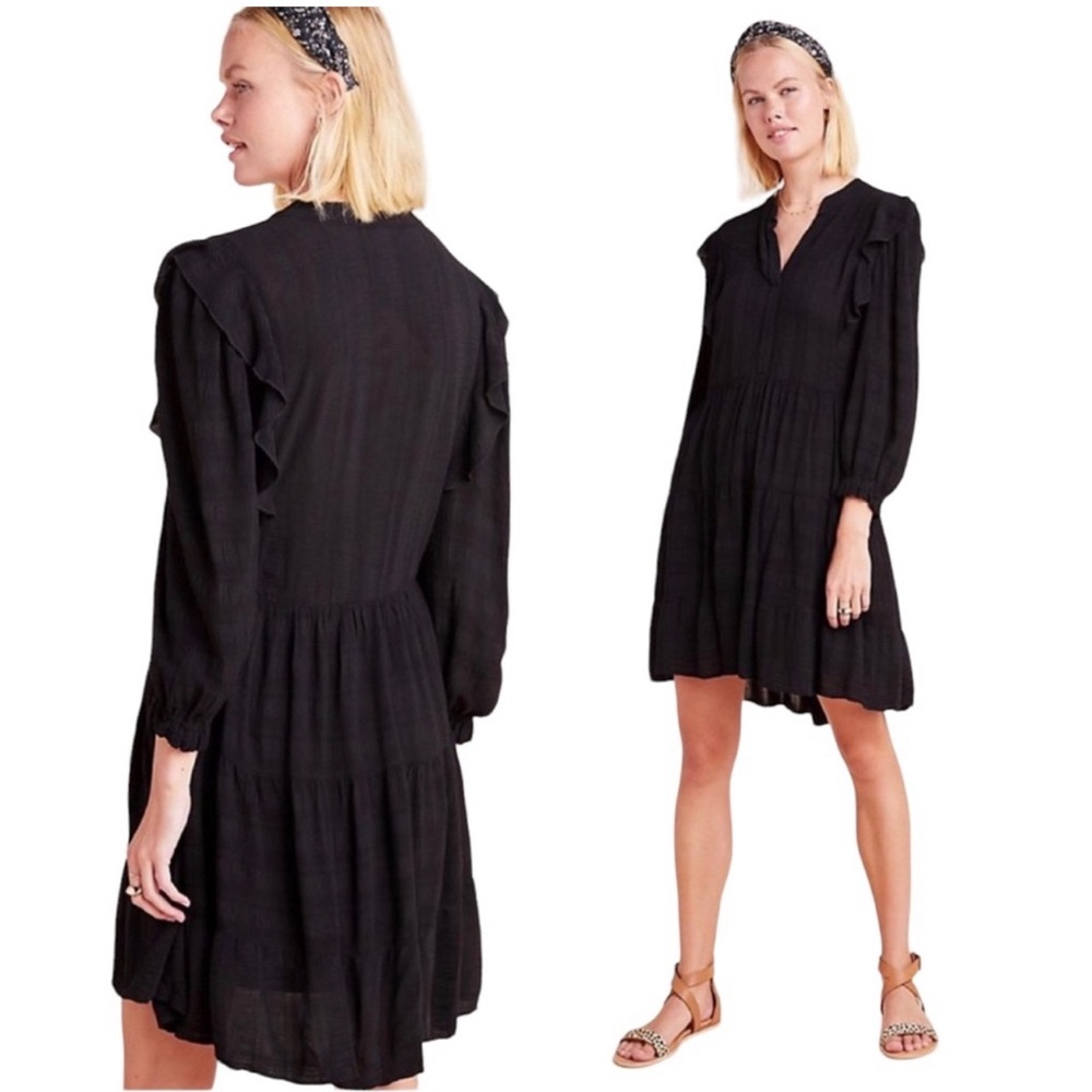 AMADI x ANTHROPOLOGIE Rossie Ruffle Tunic Dress